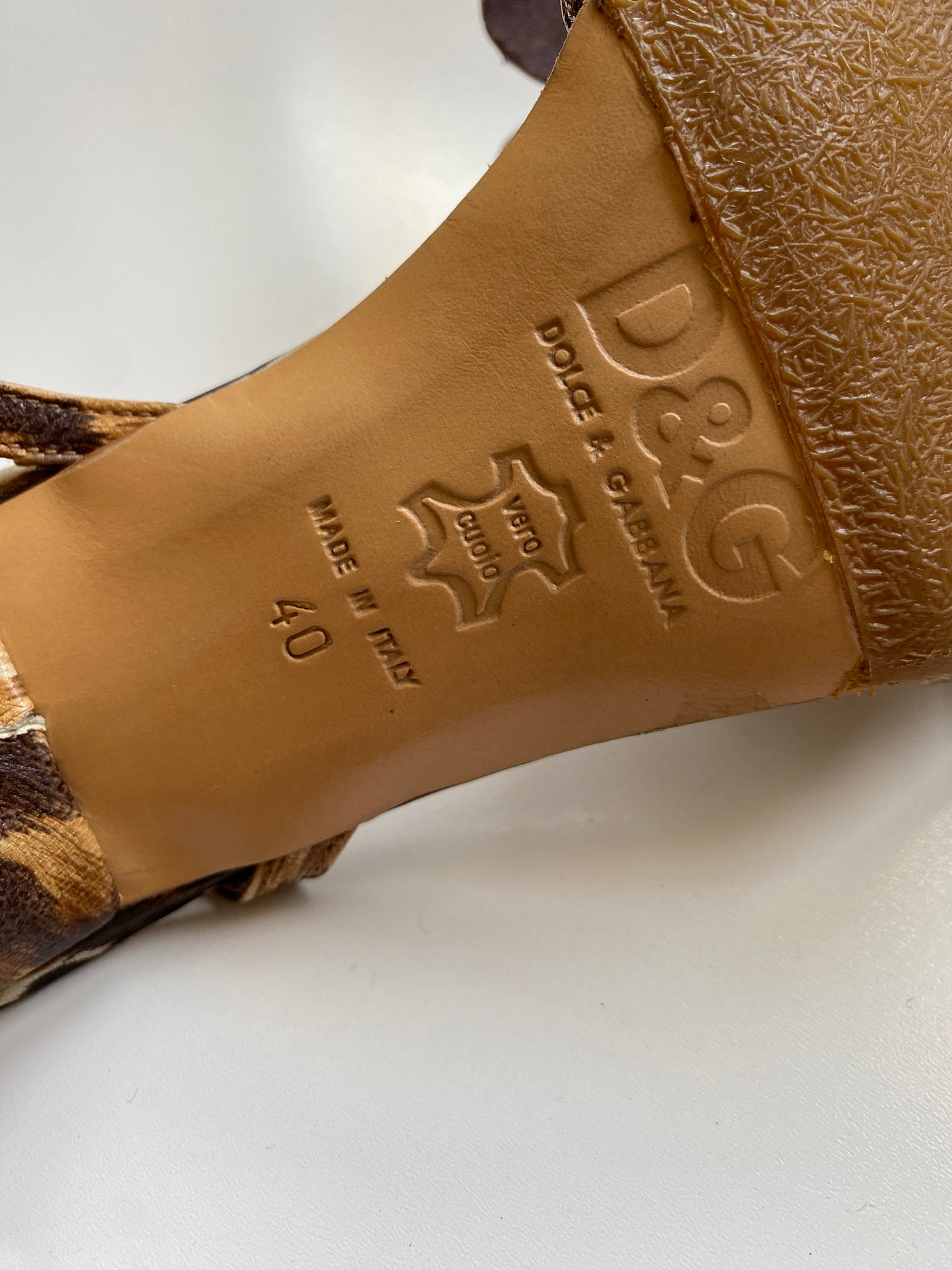 Dolce&Gabbana (D&G) Leopard Flower Sandals 40