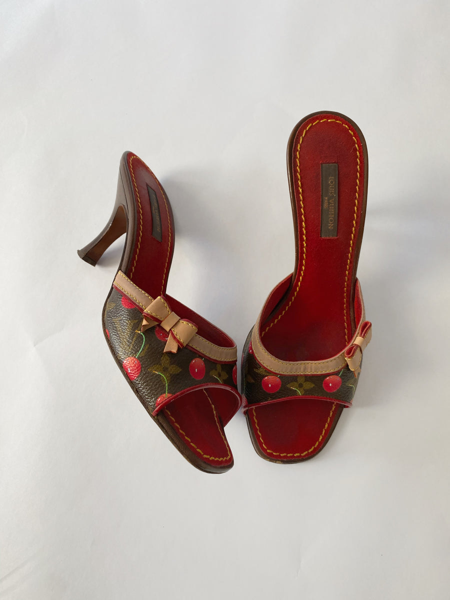 Louis Vuitton Murakami Cherry Heels 38.5