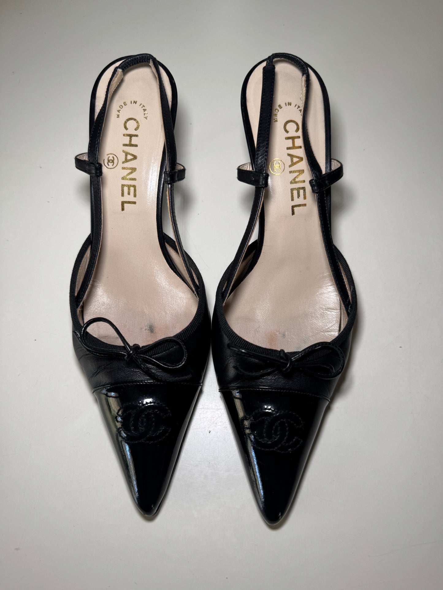 Chanel Black Slingback (36.5)