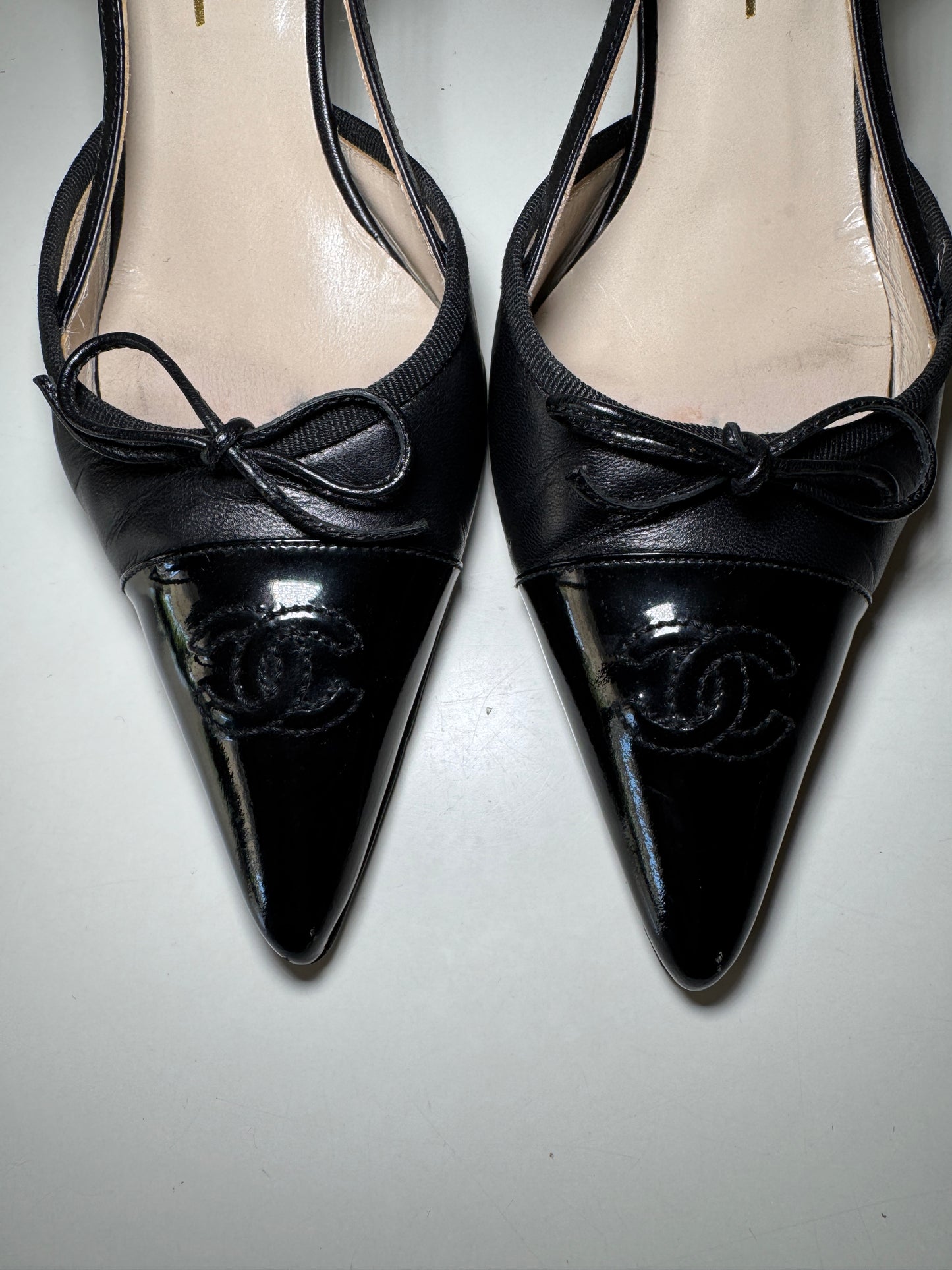 Chanel Black Slingback (36.5)