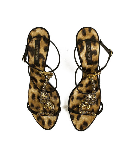 Roberto Cavalli Snake Jewels Sandals (37.5)