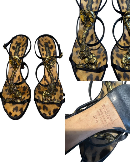 Roberto Cavalli Snake Jewels Sandals (37.5)