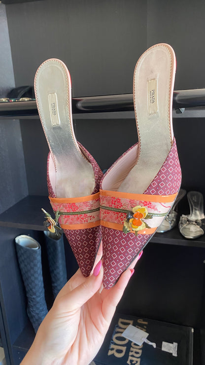 Prada Asian Inspiration Mules 40