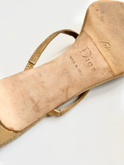 Dior Suede Logo Peace Mules 39.5