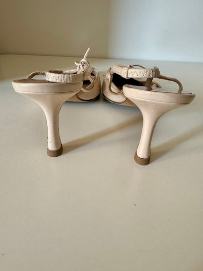 Chanel Cream/Yellow Slingback (40)