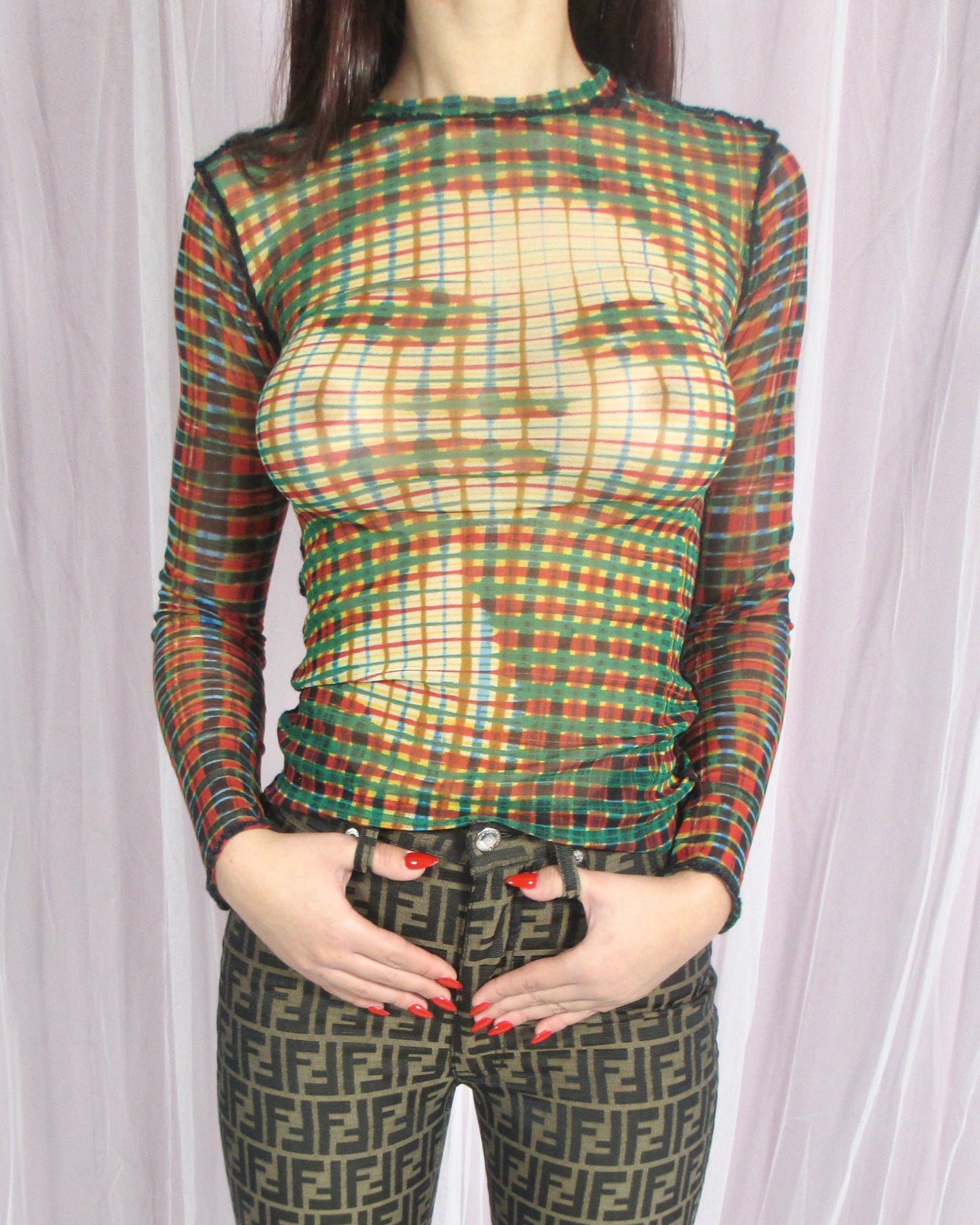 Jean Paul Gaultier "Greta Garbo" Mesh Top S