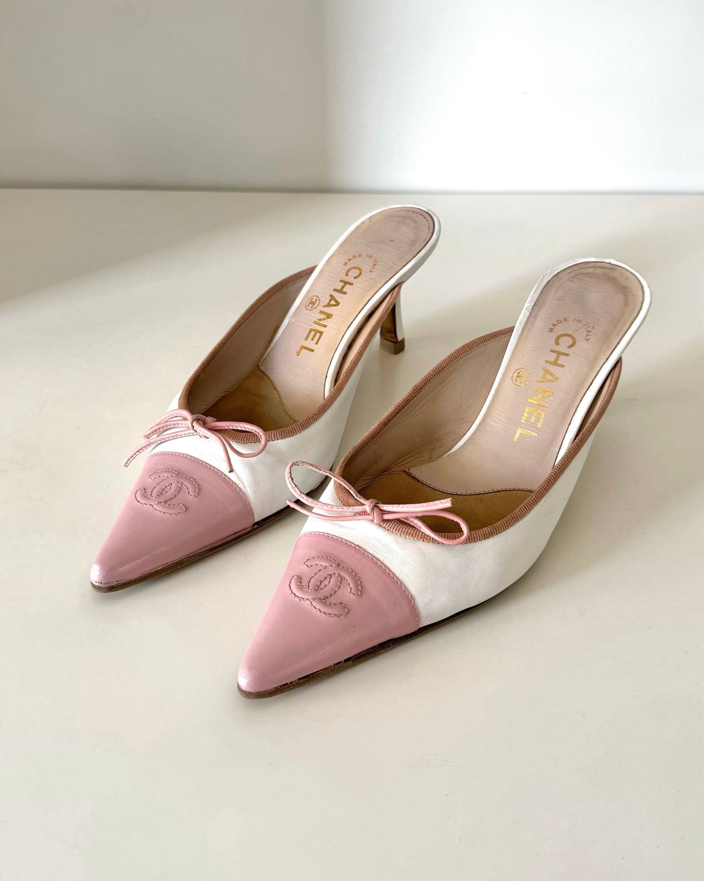 Chanel Pink Mules 36.5