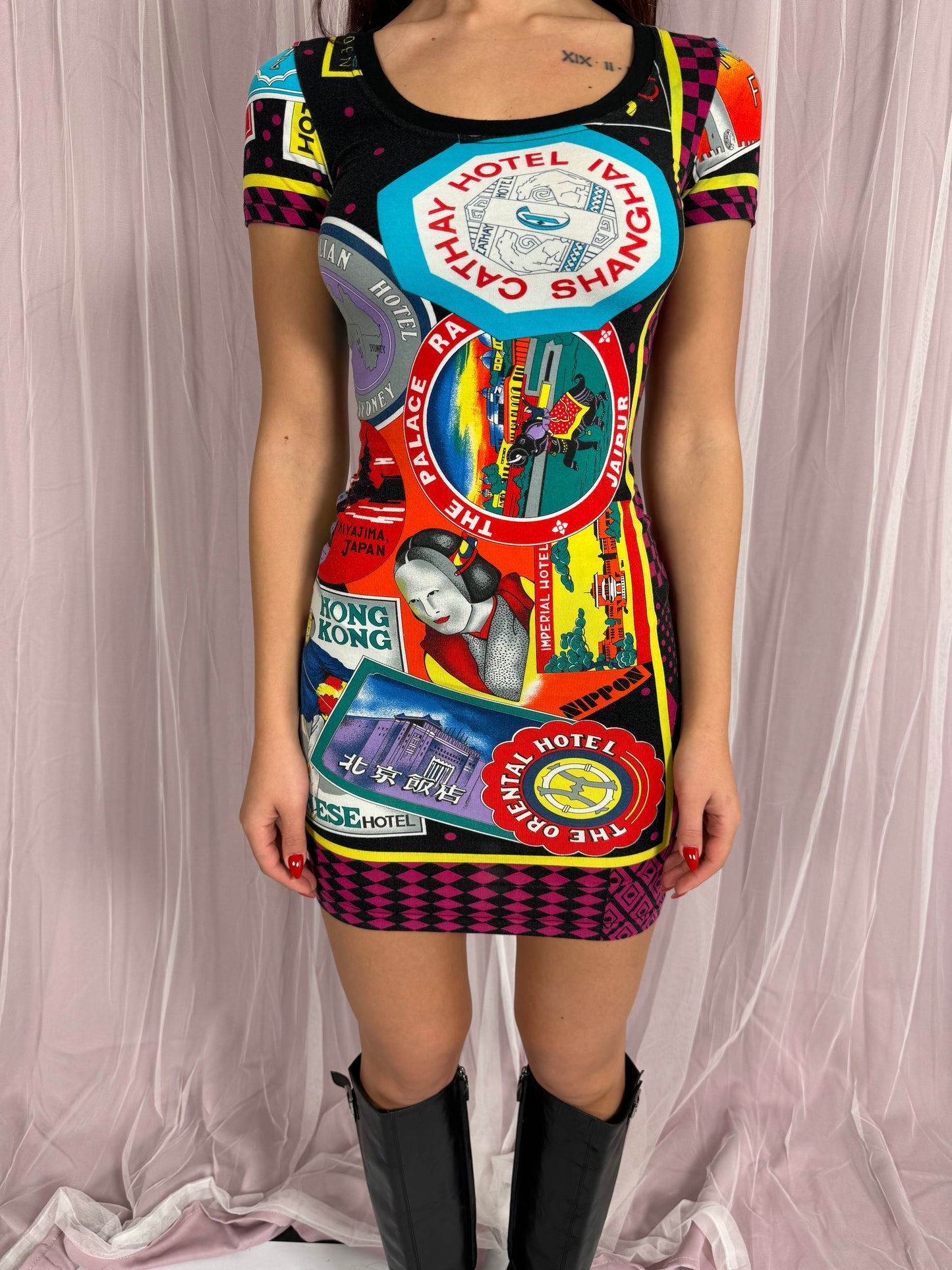 Gianni Versace Hotel Travel Stickers Dress (S/M)