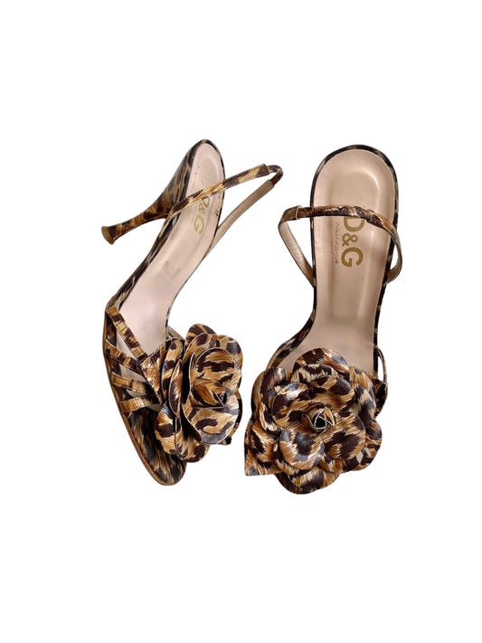 Dolce&Gabbana (D&G) Leopard Flower Sandals 40