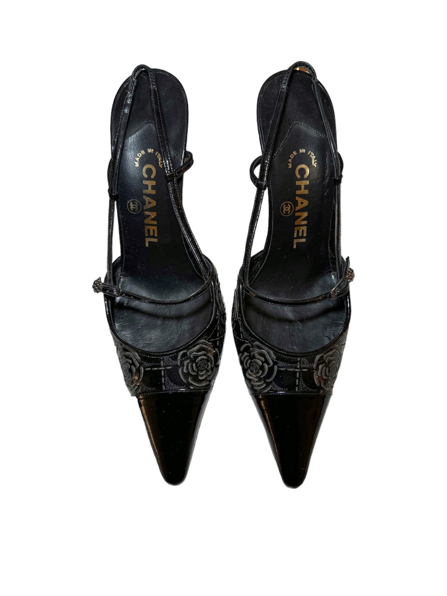 Chanel Camelia Slingback 36