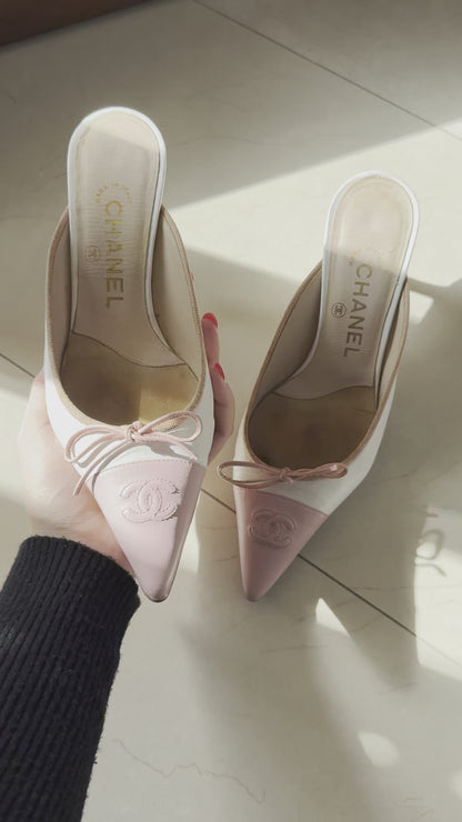 Chanel Pink Mules 36.5